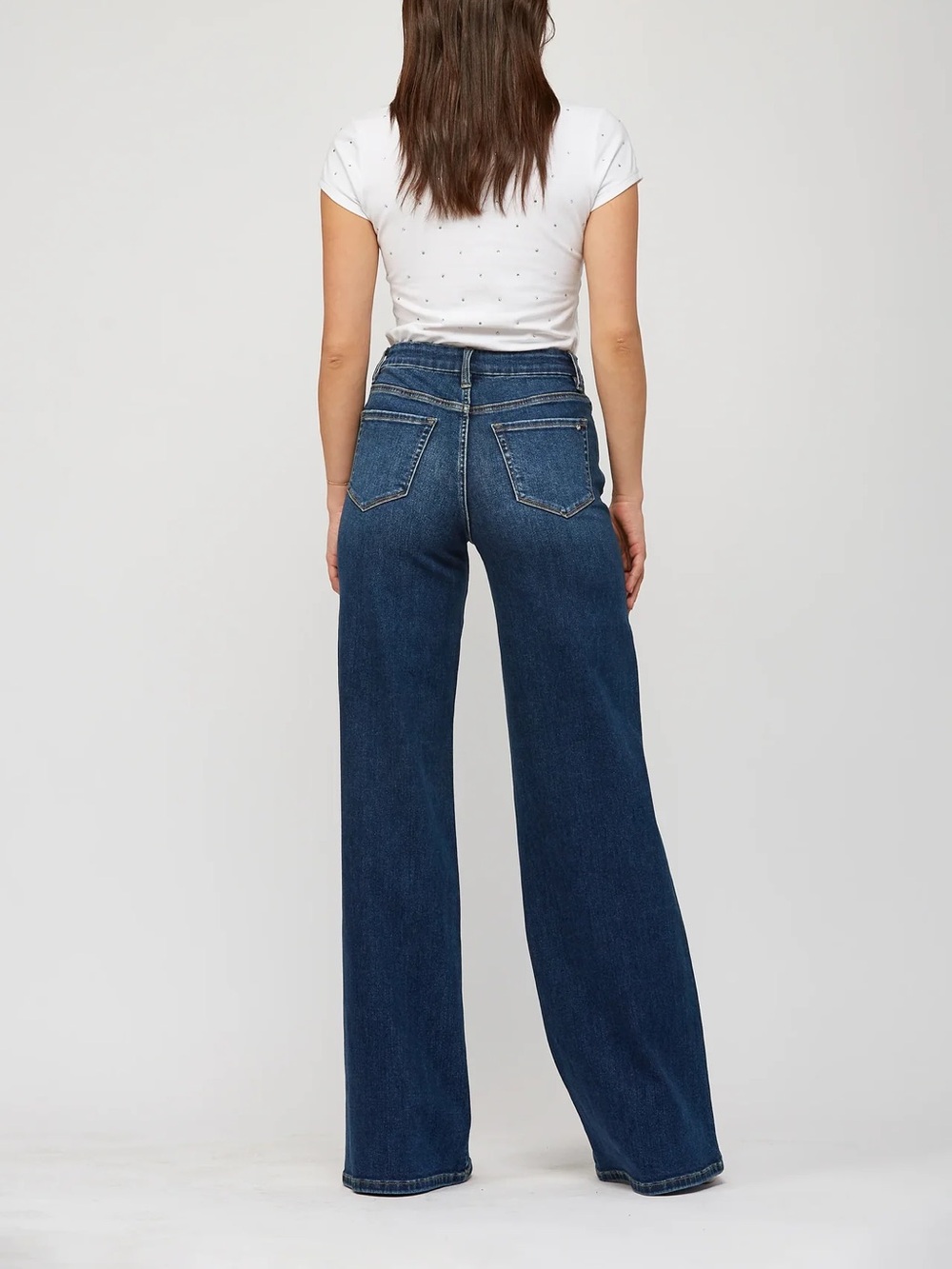 MICA Super High Rise Dark Wash Skater Flare Jeans Sz 25 - Picture 2 of 9